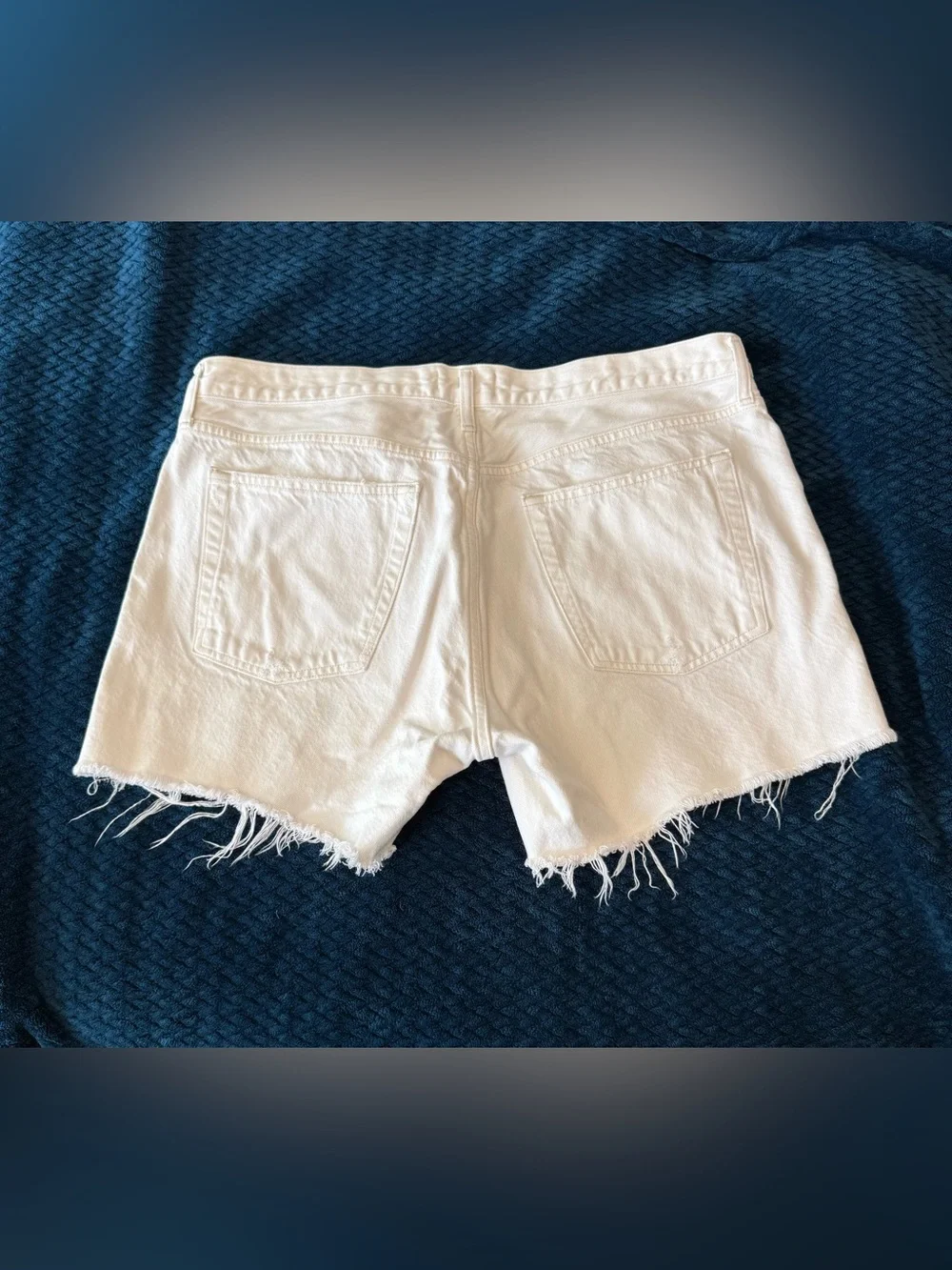 Agolde White Parker Long Jean Shorts - Size 31